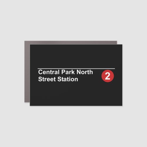 Central Park North subway sign