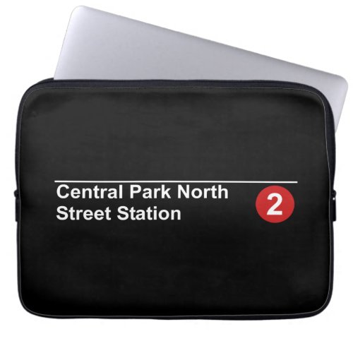 Central Park North subway sign Laptop Sleeve