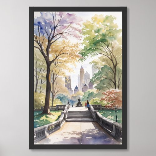 Central park NY Framed Art