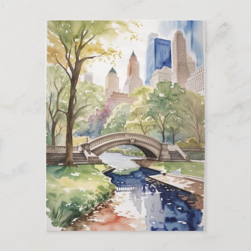 Central park NY Postcard