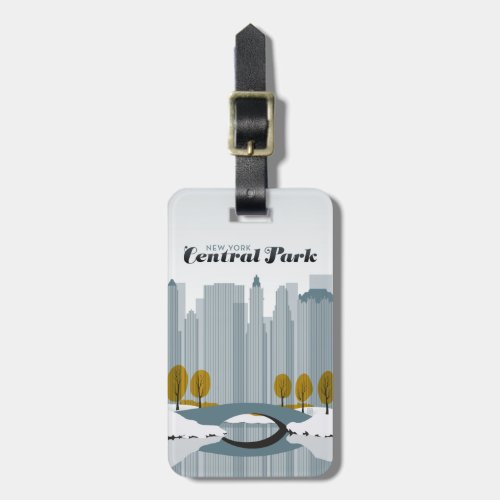 Central Park NYC _ Snow Luggage Tag