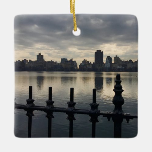 Central Park Reservoir New York City Sunrise NYC Ceramic Ornament