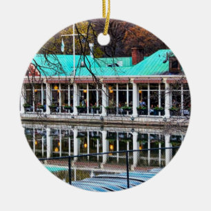 Central Park Rowboat Restaurant Boathouse Ceramic Ornament