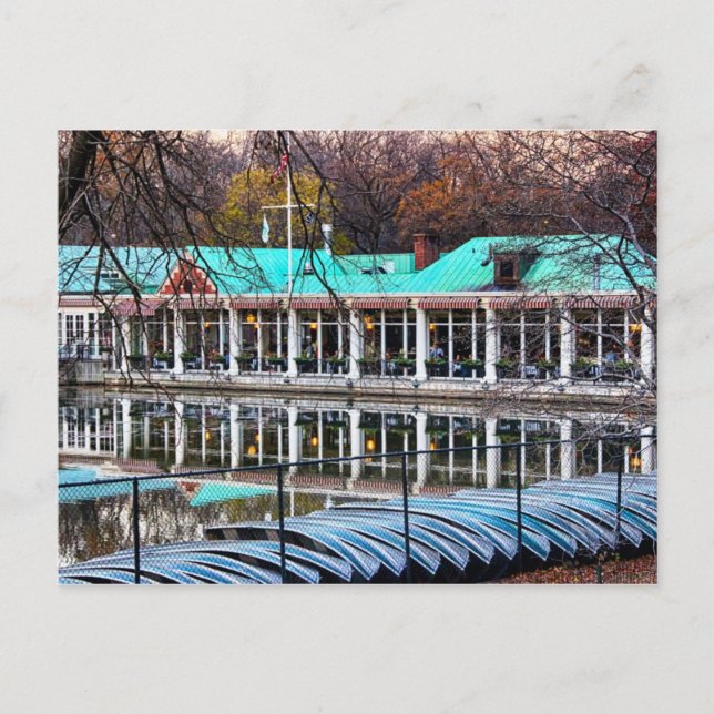 Central Park Rowboat Restaurant Boathouse Postcard (Front)