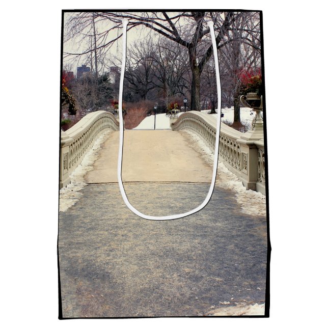 Central Park’s Bow Bridge Photo Medium Gift Bag (Back)