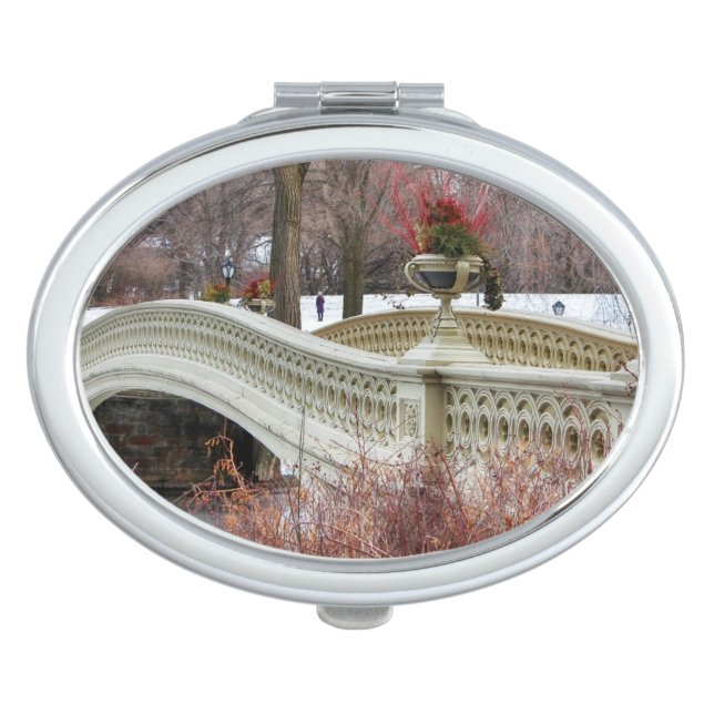 Central Park’s Bow Bridge Photo Vanity Mirror (Front)