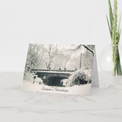 central park seasons greetings holiday card