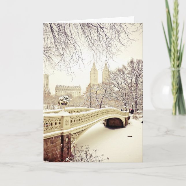 Central Park Snow - Winter New York Card (Front)