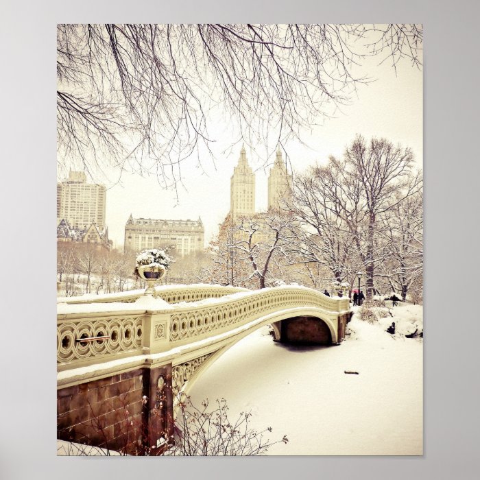 Central Park Snow   Winter New York Poster