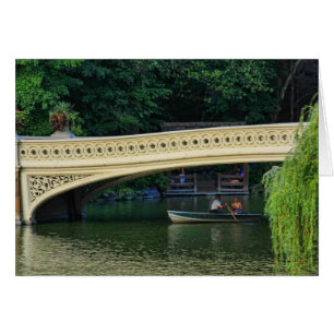 Central Park: Summer Boaters by Bow Bridge Cards