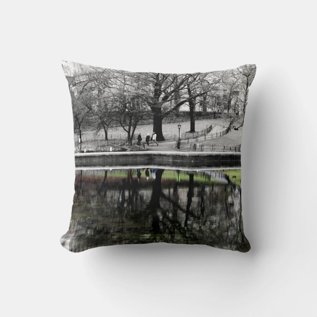 Central Park Tree Throw Pillow (Front)