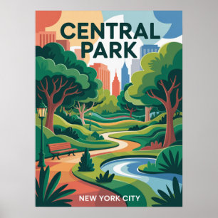 Central Park Vector Graphic Poster