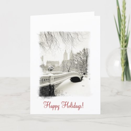 Central Park Winter _ Happy Holidays Holiday Card