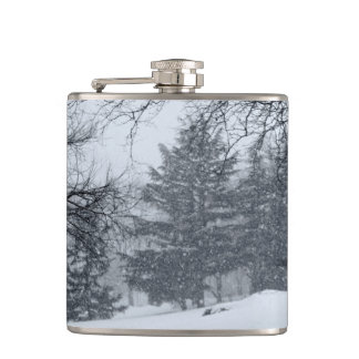 Central Park Winter Snow Landscape Photo Flask
