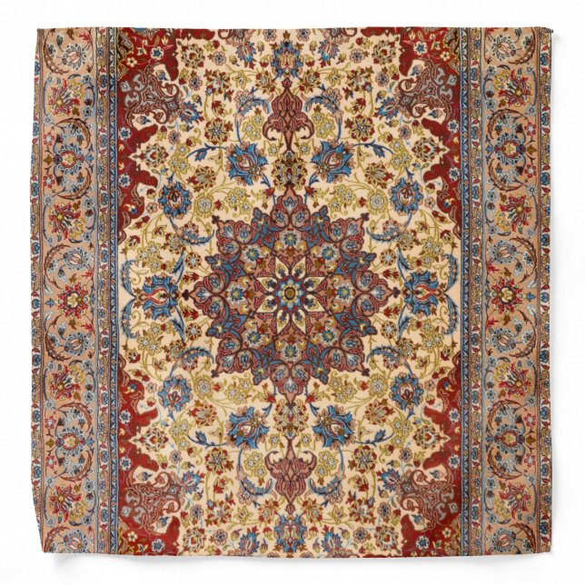 Central Persia Blue Symmetrical Stars  Bandana (Front)