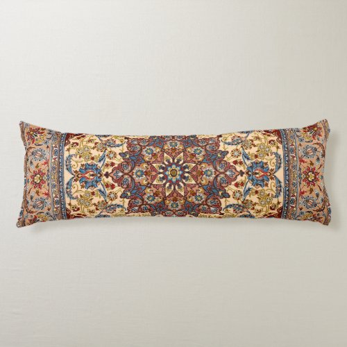 Central Persia Blue Symmetrical Stars  Body Pillow