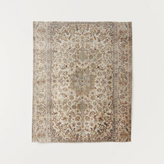 Central Persia Dusty Blue Tan  Tapestry