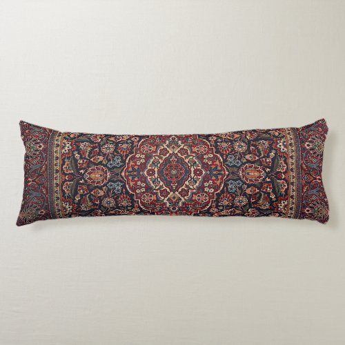 Central Persia Kashan Red Blue Purple   Body Pillow