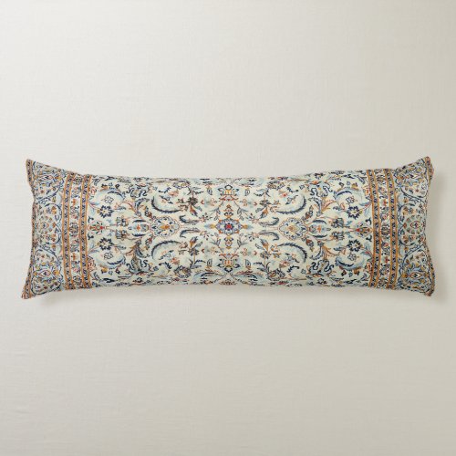 Central Persia Muted Dusty Cream Grey Rug Body Pillow