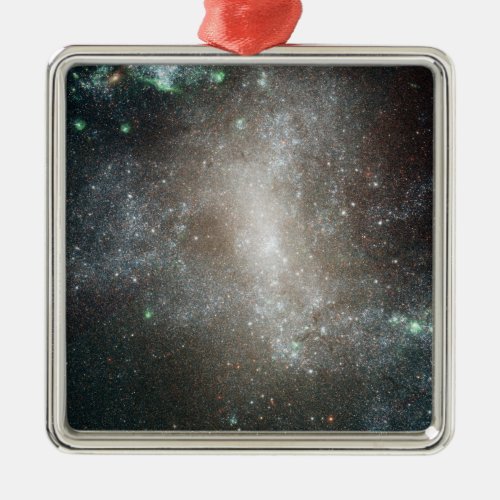 Central region of the barred spiral galaxy metal ornament