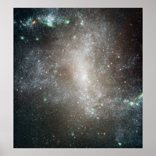 Central region of the barred spiral galaxy poster