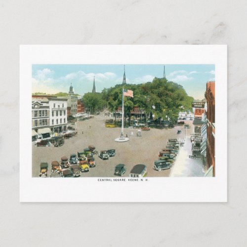 Central Square Keene New Hampshire Postcard