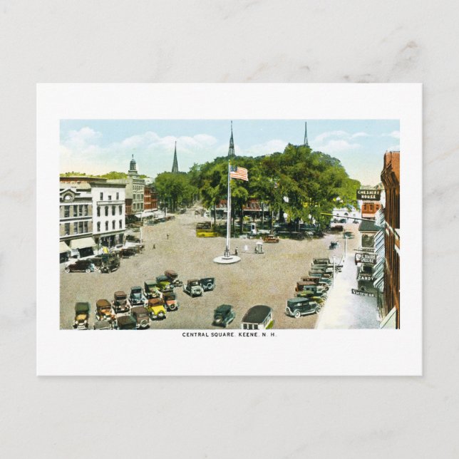 Central Square, Keene, New Hampshire Postcard (Front)
