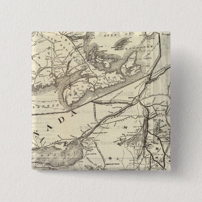 Central Vermont Railroad excursion routes Button (Front)