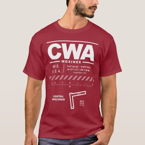 Central Wisconsin Airport CWA T_Shirt