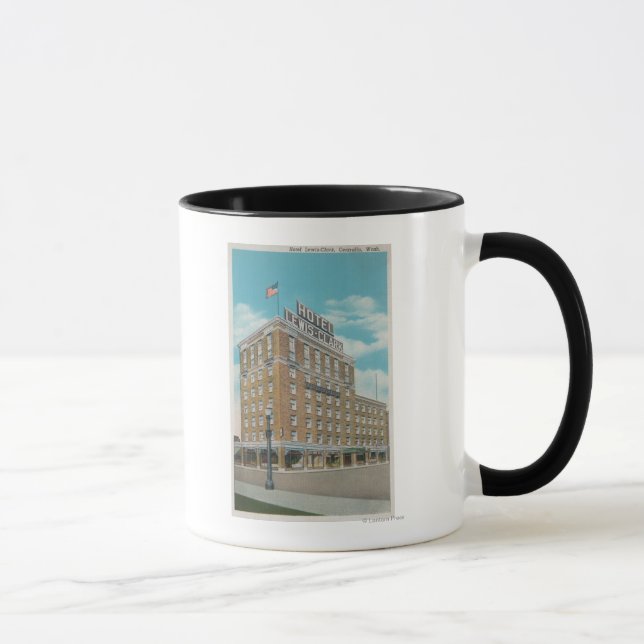 Centralia, WA - View of Hotel Lewis-Clark Mug (Right)