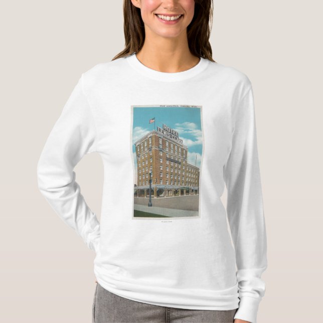Centralia, WA - View of Hotel Lewis-Clark T-Shirt (Front)