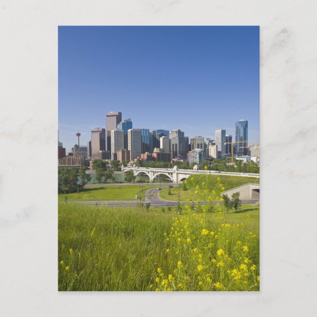 Centre St Bridge and Downtown Calgary, Alberta, 2 Postcard (Front)