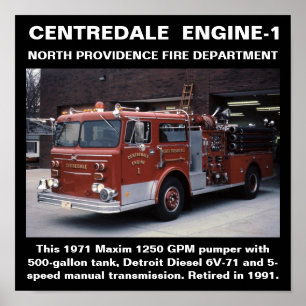 Centredale Engine-1 North Providence FD Print