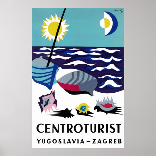 Centroturist Yugoslavia Vintage Travel Poster