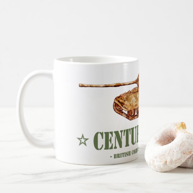 Centurion MK 3 Tank British MBT of Cold War Coffee Mug (With Donut)