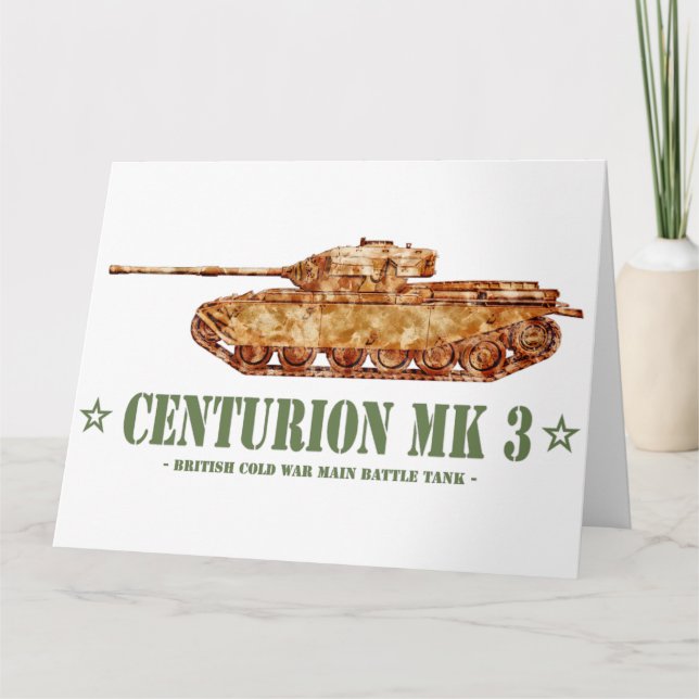 Centurion MK 3 Tank British MBT of Cold War Thank You Card (Front)