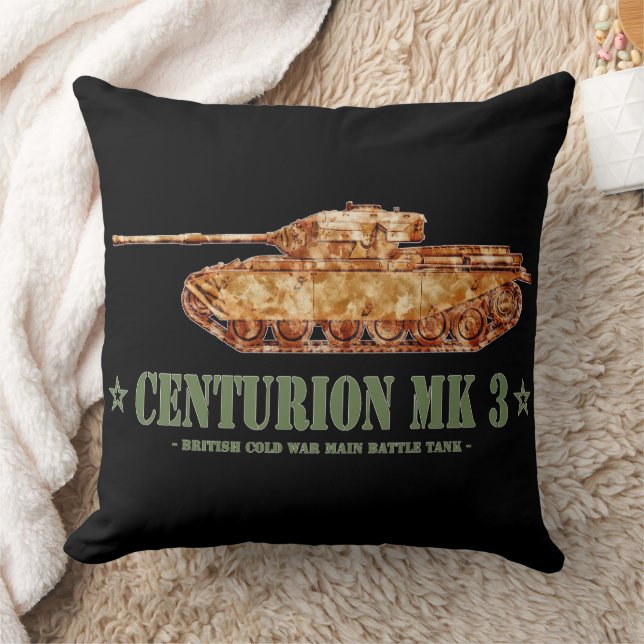 Centurion MK 3 Tank British MBT of Cold War Throw Pillow (Blanket)
