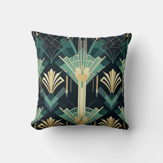 Century 1 - Art Deco Pattern Blend Throw Pillow