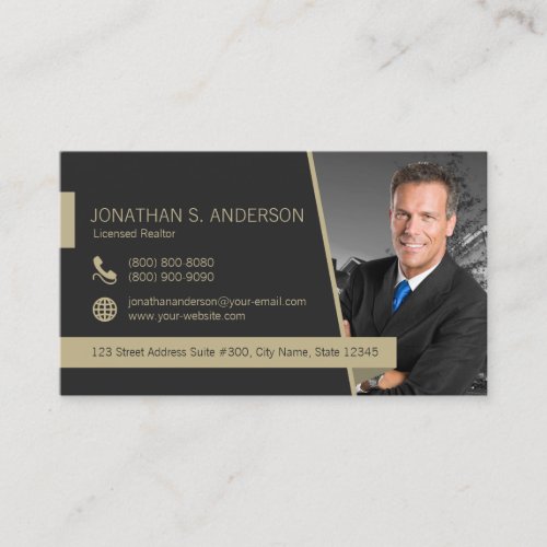 Century 21 Business Card Black Gold 19023