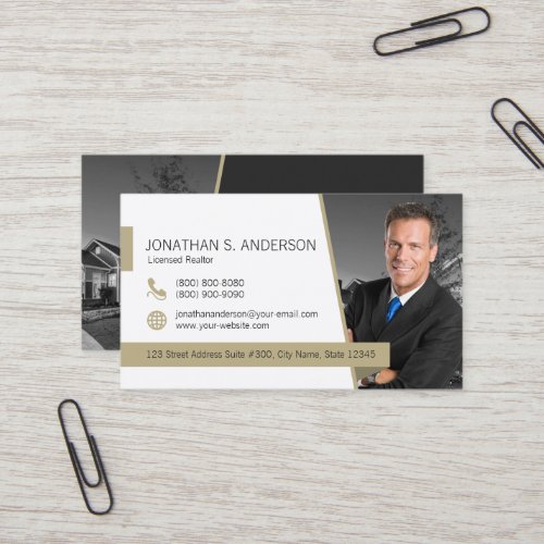 Century 21 Business Card White Gold 19023
