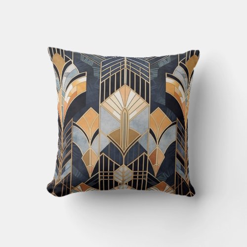 Century 4 _ Art Deco Pattern Blend Throw Pillow
