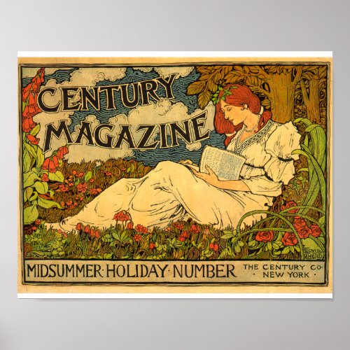 Century Magazine Midsummer Holiday Advertisement Poster