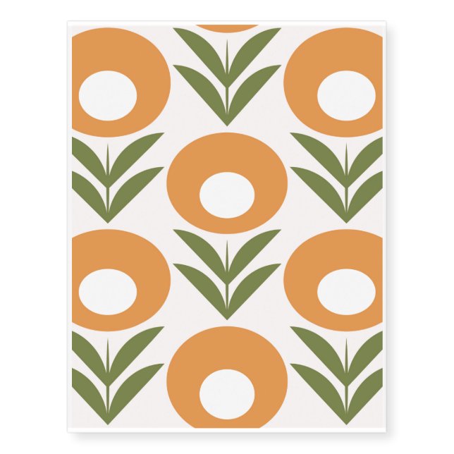 century pattern,1950s era pattern,1960’s era patte temporary tattoos (Front)
