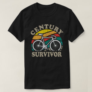 Century Survivor 100 Mile Bicycle Road Cycling T-Shirt