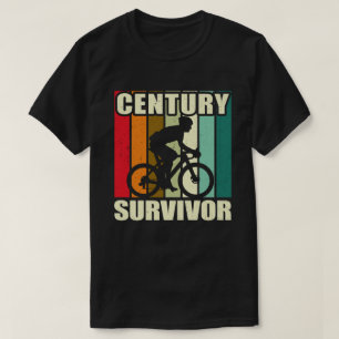 Century Survivor 100 Mile Bicycle Road Cycling T-Shirt