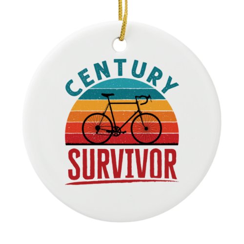 Century Survivor 100 Miles Club Ceramic Ornament