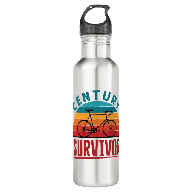 Century Survivor 100 Miles Club Stainless Steel Water Bottle (Front)