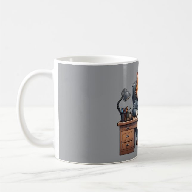 CEO (Cat Executive Officer) - Funny Office Cat Mug (Left)