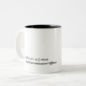 CEO - Chief Entertainment Officer Two-Tone Coffee Mug (Front Left)