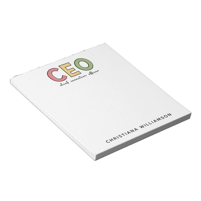 CEO Chief Executive Officer Boss Gift Notepad (Angled)